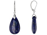 Blue lapis lazuli sterling silver dangle earrings