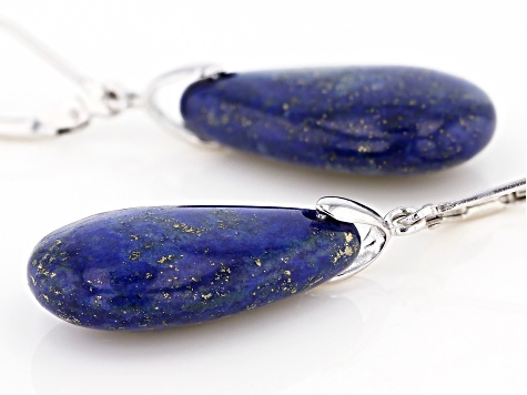 Beautiful lapis lazuli pendant 1 side natural and the other side polished