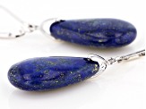 Blue lapis lazuli sterling silver dangle earrings