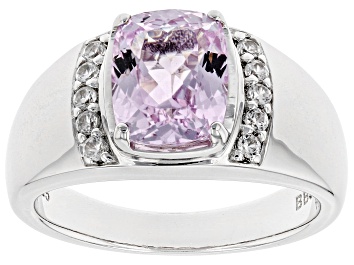 Picture of Pink kunzite rhodium over sterling silver ring 2.63ctw