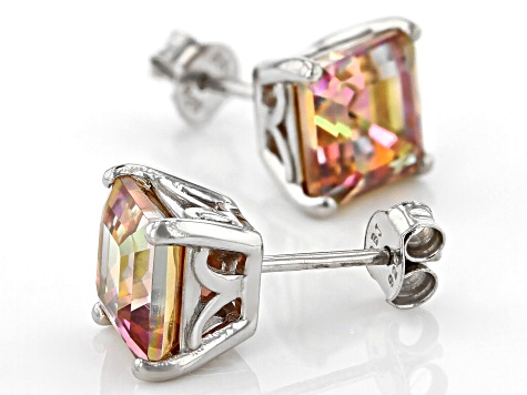 rhodium 00ctw multicolor stud quartz northern earrings lights silver jtv list