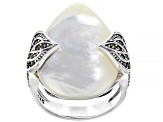 White Mother-of-Pearl Sterling Silver Ring