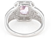 Pink Kunzite Rhodium Over Sterling Silver Ring 1.89ctw