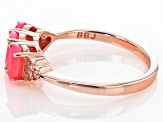 Pink Ethiopian Opal 18k Rose Gold Over Sterling Silver 3-Stone Ring 0.81ctw