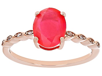 Picture of Pink Ethiopian Opal 18k Rose Gold Over Sterling Silver Ring 1.04ctw