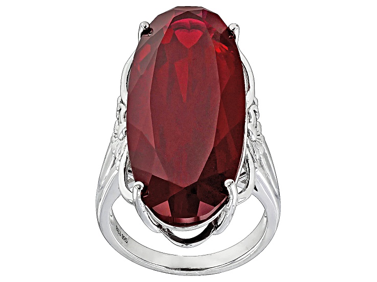 ルービンシュタイン RCA RED SEAL 14枚セット Red Lab Created Ruby Rhodium Over Sterling Silver Solitaire