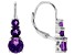 Purple Amethyst Rhodium Over Sterling Silver Earrings 1.80ctw