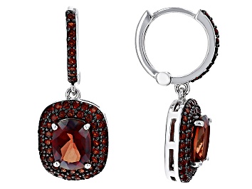 Picture of Red Labradorite Rhodium Over Silver Earrings 3.30ctw