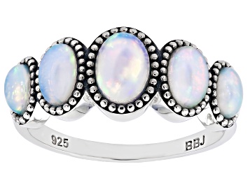 Picture of Multicolor Ethiopian Opal Sterling Silver Ring 1.24ctw
