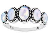 Multicolor Ethiopian Opal Sterling Silver Ring 1.24ctw