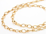 Gold Tone 14 Piece Jewelry Roll Chain Set