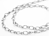 Silver Tone 14 Piece Jewelry Roll Chain Set