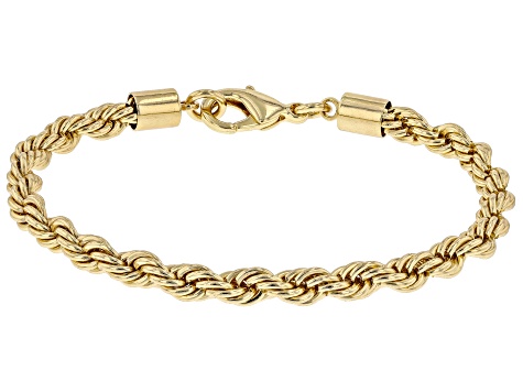 Buy 14k Yellow Or White Gold Solid Diamond Cut Rope Bracelet 8.50