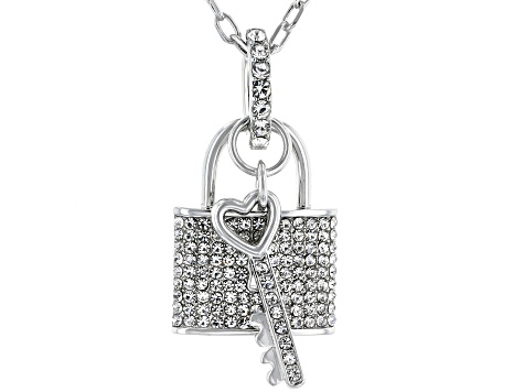 Lock necklace Silvertone