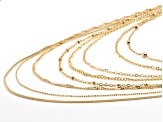 Multi Strand Gold Tone Statement Necklace