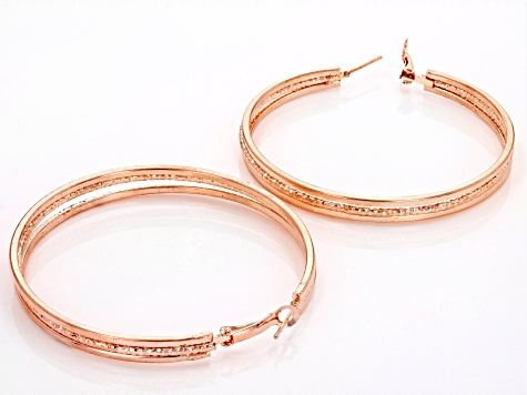 White Crystal Gold Tone Hoop And Stud Earrings Set Of 5