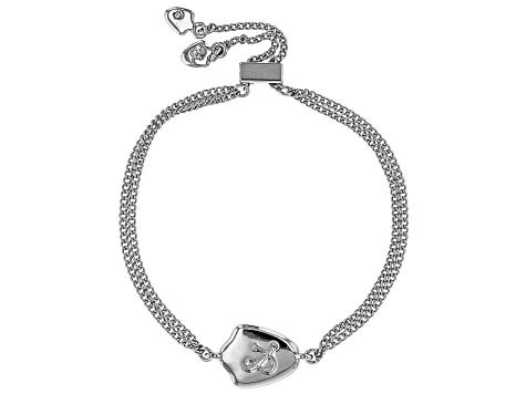 Silver Tone Chain Starlet Mirror Bolo Bracelet