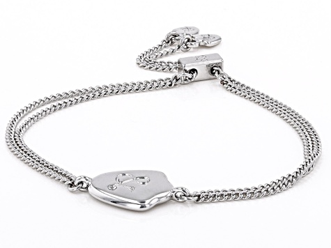 Silver Tone Chain Starlet Mirror Bolo Bracelet