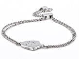 Silver Tone Chain Starlet Mirror Bolo Bracelet