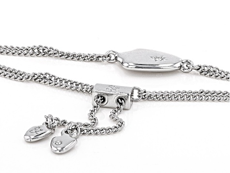 Silver Tone Chain Starlet Mirror Bolo Bracelet