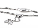 Silver Tone Chain Starlet Mirror Bolo Bracelet