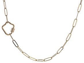 Off Park ® Collection, Gold Tone Paper Clip Chain Starlet Mirror 20" Necklace