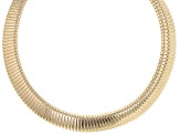 Gold Tone Cobra Chain Collar Necklace