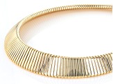 Gold Tone Cobra Chain Collar Necklace