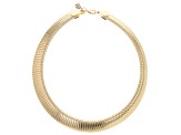 Gold Tone Cobra Chain Collar Necklace