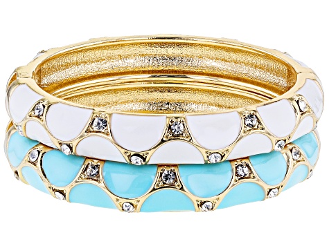 Turquoise & Clear Quartz Bracelet with Gold Spacers