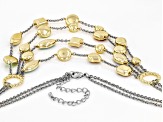 Multi-Color Crystal Two-Tone Necklace