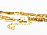Gold Tone Multi-Strand Paperclip Necklace