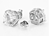 White Cubic Zirconia and Crystal 3 Piece Silver Tone Earrings Set