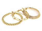 Gold Tone Set of 3 Bracelets