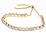 Multi-Color & Pink Crystal Gold Tone Set of 2 Bolo Bracelets