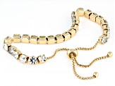 Multi-Color & Pink Crystal Gold Tone Set of 2 Bolo Bracelets