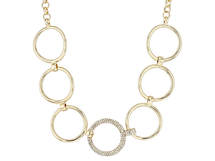 Paparazzi gold circle deals necklace