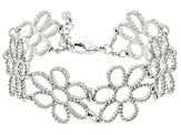 Silver Tone Floral Bracelet