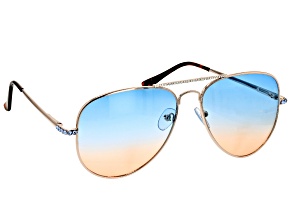 Blue & Yellow Aviator Sunglasses