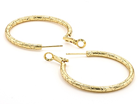 Gold Tone Set of 3 Hoop Earrings