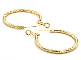 Gold Tone Set of 3 Hoop Earrings