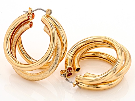 Gold Tone Set of 5 Earrings