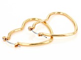 Gold Tone Set of Three Hoop Earrings