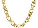 Gold Tone Link Statement Necklace