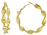 White Crystal Gold Tone Hoop and Stud Earrings Set of 6