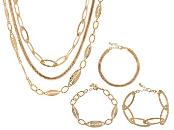Picture of Off Park® Collection, Gold Tone Set of 3 Necklaces & 3 Bracelets