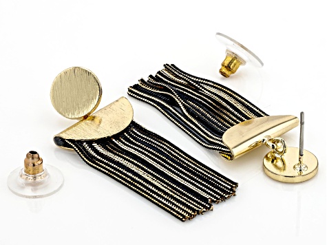 Gold Tone Set of 3 Tassel Earrings