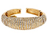 Crystal Gold Tone Cuff Bracelet