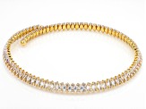 Crystal Gold Tone Choker Necklace