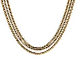 Gold Tone 3-Strand Necklace